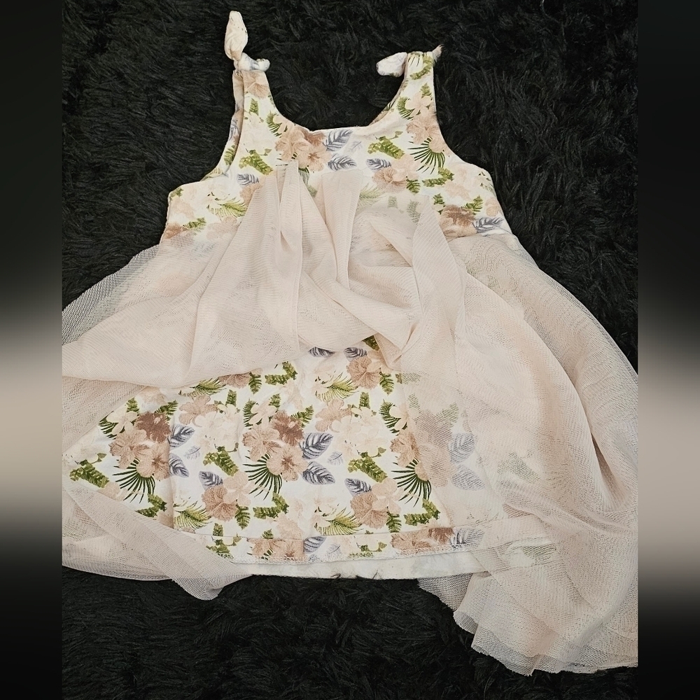 RENE Rofe Floral Tulle Dress 18m - Picture 4 of 6